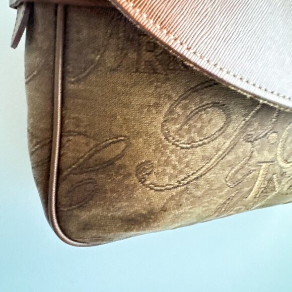 Vintage Nina Ricci Logo Spellout Coated Canvas Leather Trim Camera Bag - Picture 5 of 14